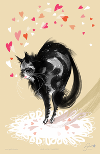TEA TOWEL – LOVE CATS / Purrfect