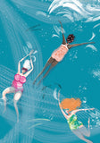 SWIM WILD & FREE ('Oceans 3') CARD