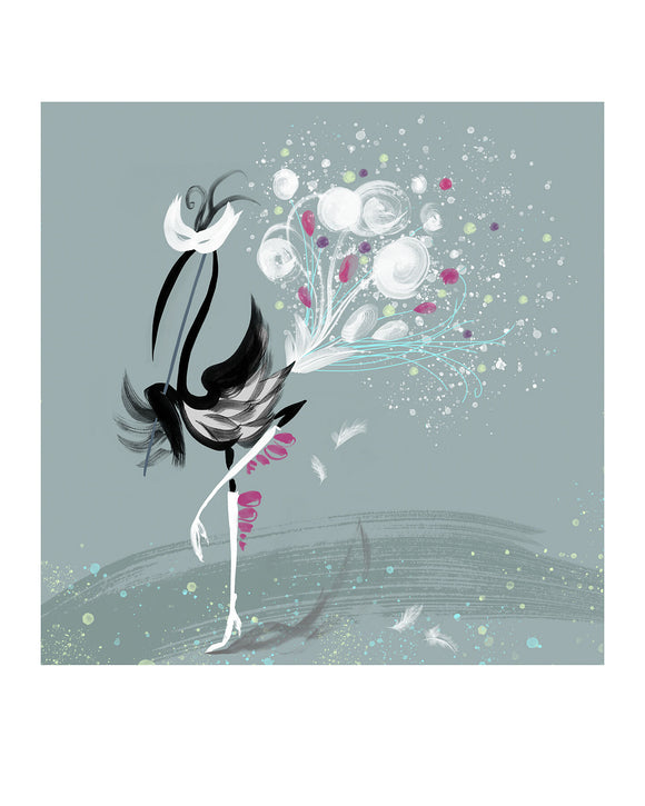 ART PRINT  –  Masked Stork (8x10)