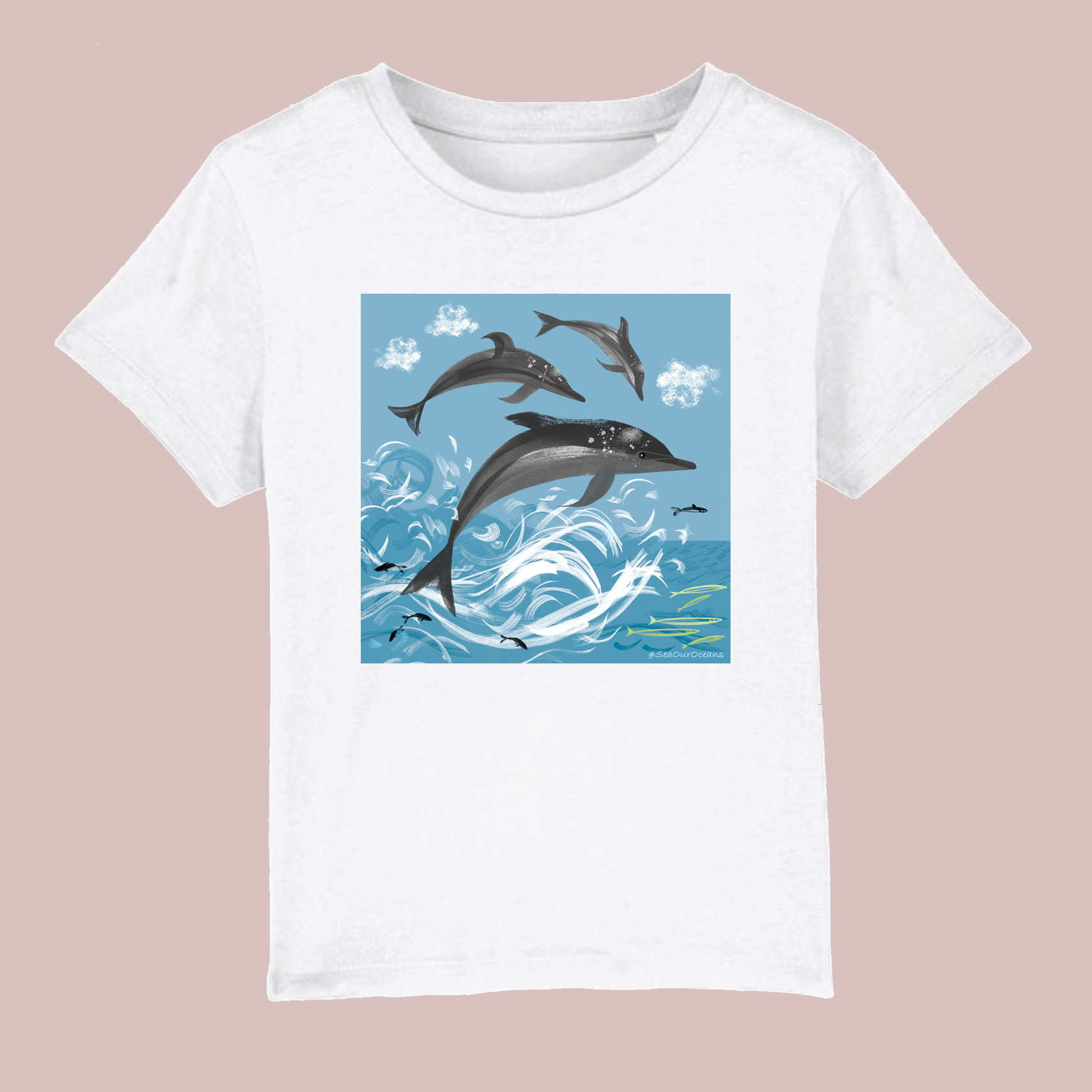 Dolphins Kids T Shirt white SALE 20 Lydia. London