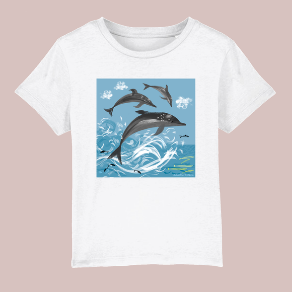 Dolphins – Kids T-Shirt (white) SALE -20%