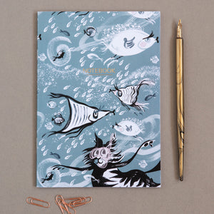 NOTEBOOK - CAT AMONGST THE FISHY (Single A5) SALE! 40% DISCOUNT