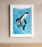 ART PRINT – 'HUMPBACK MOTHER & CALF' (A5, A4 & A3)