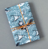 GIFT WRAP | SINGLE SHEET | 'SNORKELLING CAT' - Fishy Tales Collection
