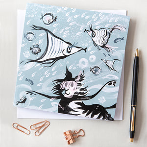 SNORKELLING CAT CARDS (5)