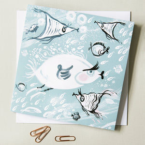 WHITE FISHY CARD – SALE!!!