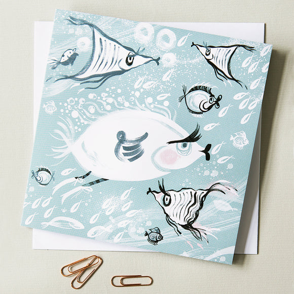 WHITE FISHY CARD – SALE!!!