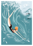 SWIM WILD & FREE ('The Dive') CARD