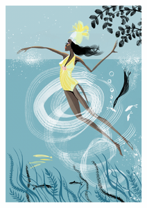 SWIM WILD & FREE ('Ebb & Flow') CARD