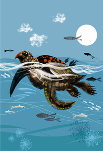 ART PRINT – 'SEA TURTLES' (A4 - A3)